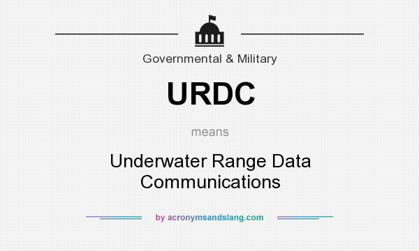 What does URDC mean? It stands for Underwater Range Data Communications