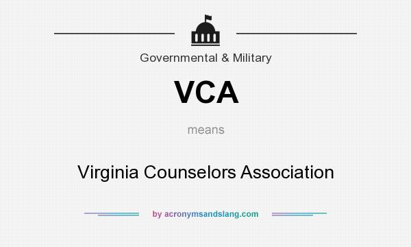 What does VCA mean? It stands for Virginia Counselors Association