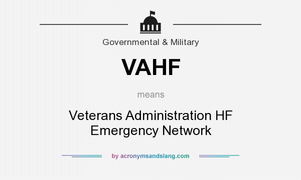 What does VAHF mean? It stands for Veterans Administration HF Emergency Network