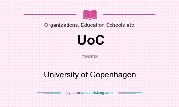 What does UoC mean? It stands for University of Copenhagen