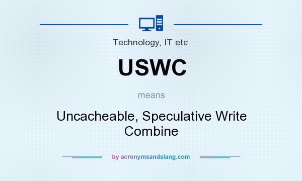 What does USWC mean? It stands for Uncacheable, Speculative Write Combine