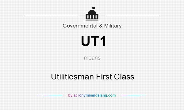 What does UT1 mean? It stands for Utilitiesman First Class