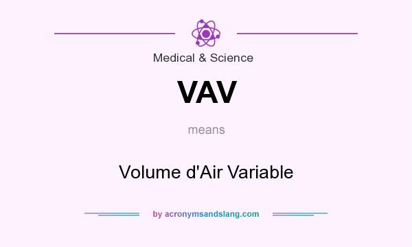 What does VAV mean? It stands for Volume d`Air Variable