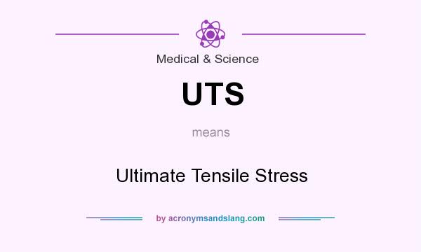 What does UTS mean? It stands for Ultimate Tensile Stress