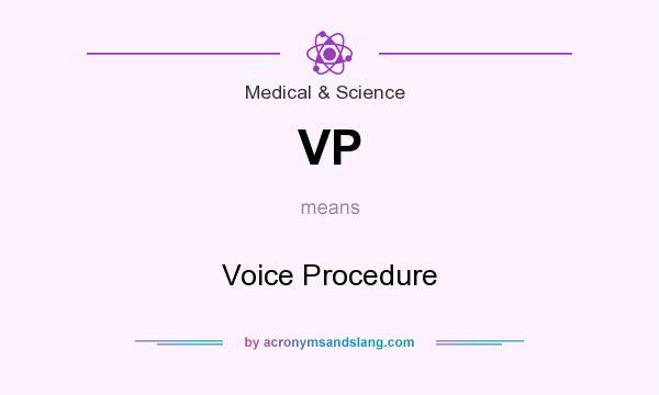 What does VP mean? It stands for Voice Procedure