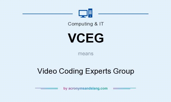What does VCEG mean? It stands for Video Coding Experts Group