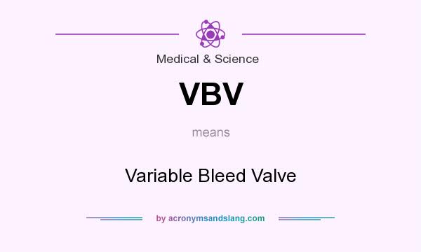 What does VBV mean? It stands for Variable Bleed Valve