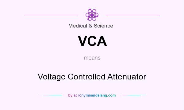 What does VCA mean? It stands for Voltage Controlled Attenuator