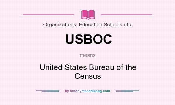 What does USBOC mean? It stands for United States Bureau of the Census