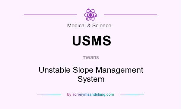 What does USMS mean? It stands for Unstable Slope Management System