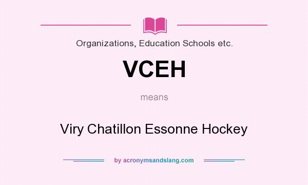 What does VCEH mean? It stands for Viry Chatillon Essonne Hockey