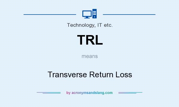 What does TRL mean? It stands for Transverse Return Loss