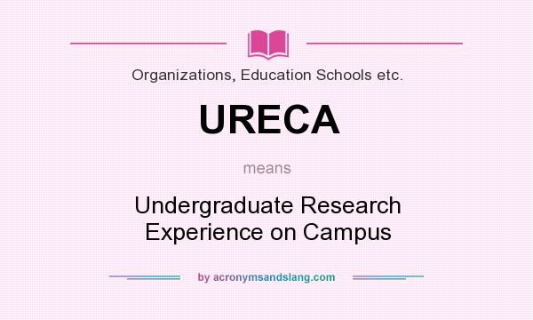 What does URECA mean? It stands for Undergraduate Research Experience on Campus