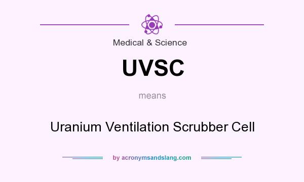 What does UVSC mean? It stands for Uranium Ventilation Scrubber Cell