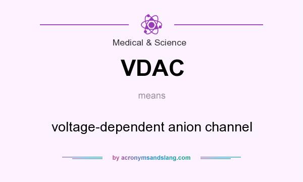What does VDAC mean? It stands for voltage-dependent anion channel