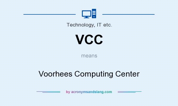 What does VCC mean? It stands for Voorhees Computing Center