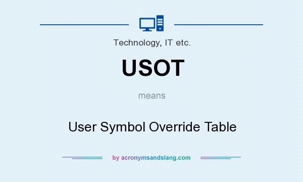 What does USOT mean? It stands for User Symbol Override Table