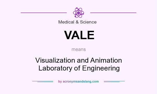 What does VALE mean? It stands for Visualization and Animation Laboratory of Engineering