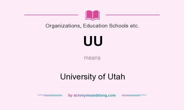 What does UU mean? It stands for University of Utah