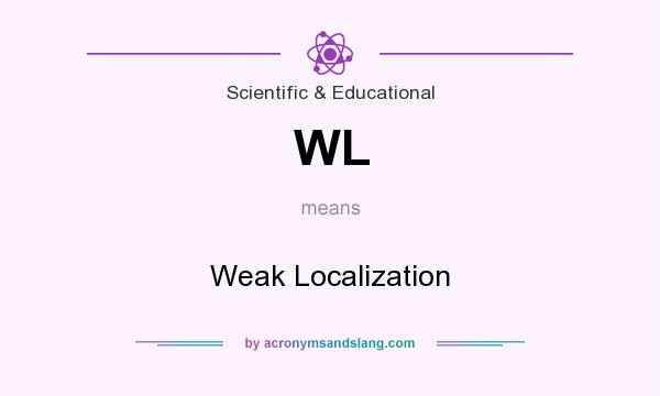What does WL mean? It stands for Weak Localization