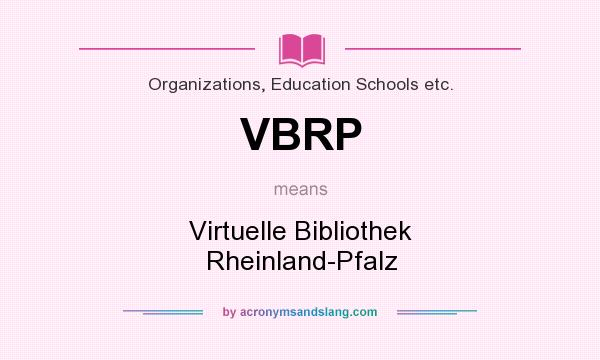What does VBRP mean? It stands for Virtuelle Bibliothek Rheinland-Pfalz