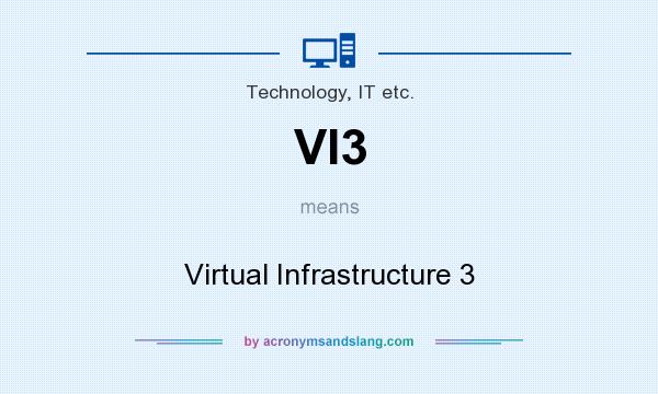 What does VI3 mean? It stands for Virtual Infrastructure 3