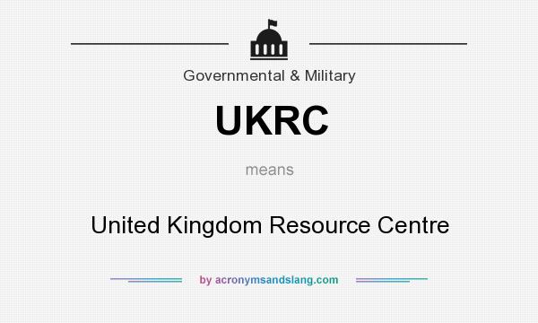 What does UKRC mean? It stands for United Kingdom Resource Centre