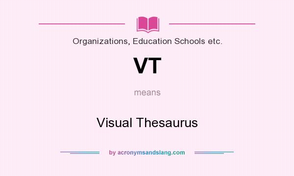 What does VT mean? It stands for Visual Thesaurus