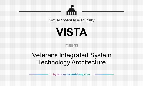 What does VISTA mean? It stands for Veterans Integrated System Technology Architecture