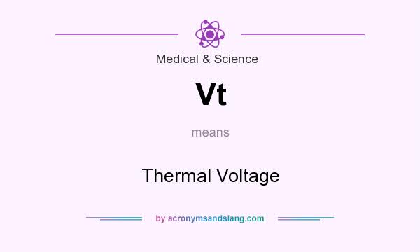 What does Vt mean? It stands for Thermal Voltage