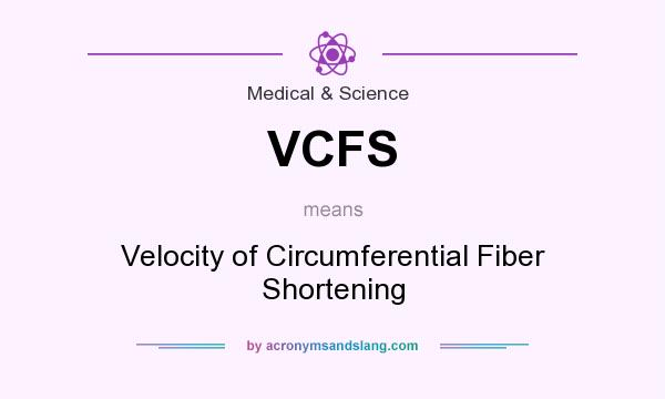 What does VCFS mean? It stands for Velocity of Circumferential Fiber Shortening