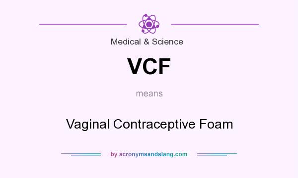 What does VCF mean? It stands for Vaginal Contraceptive Foam