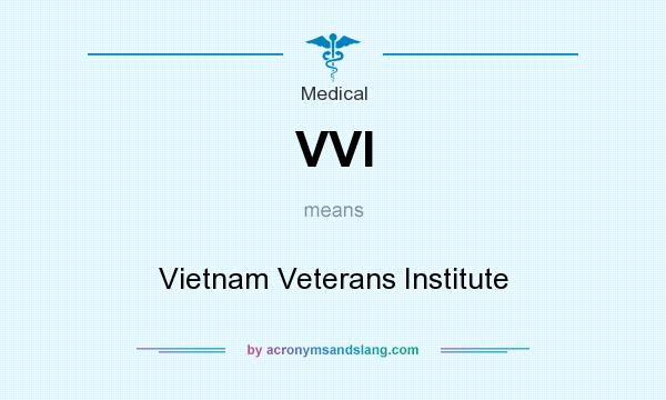What does VVI mean? It stands for Vietnam Veterans Institute