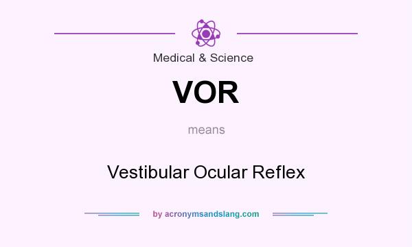 What does VOR mean? It stands for Vestibular Ocular Reflex