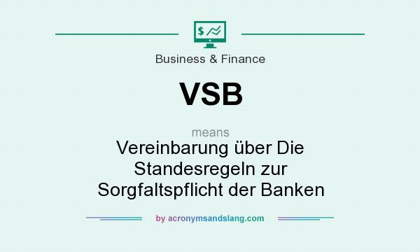 What does VSB mean? It stands for Vereinbarung über Die Standesregeln zur Sorgfaltspflicht der Banken