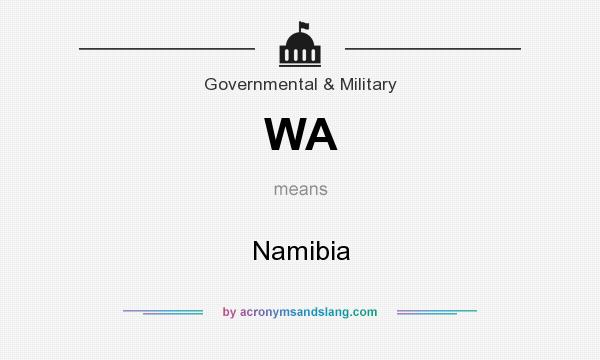 What does WA mean? It stands for Namibia