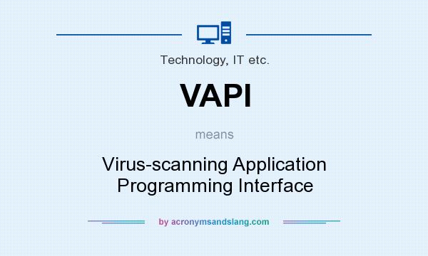 What does VAPI mean? It stands for Virus-scanning Application Programming Interface