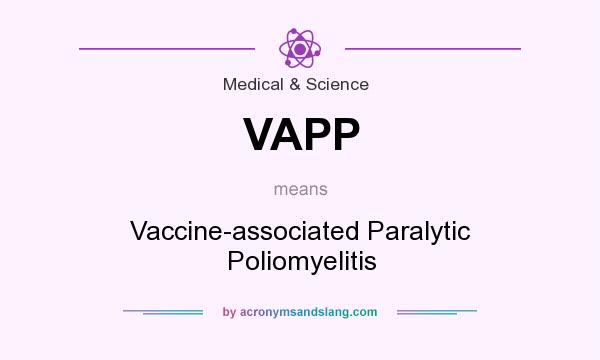 What does VAPP mean? It stands for Vaccine-associated Paralytic Poliomyelitis