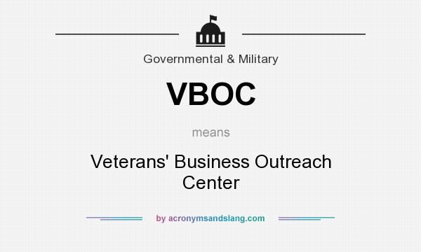 What does VBOC mean? It stands for Veterans` Business Outreach Center