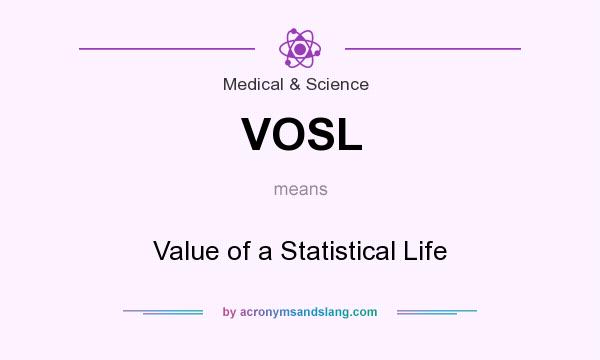 What does VOSL mean? It stands for Value of a Statistical Life
