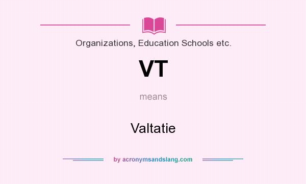 What does VT mean? It stands for Valtatie