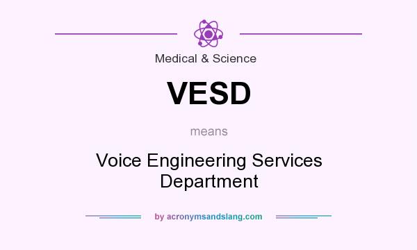 What does VESD mean? It stands for Voice Engineering Services Department