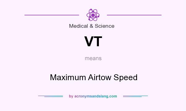 What does VT mean? It stands for Maximum Airtow Speed