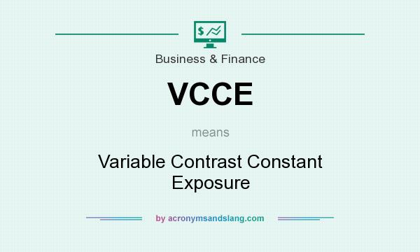 What does VCCE mean? It stands for Variable Contrast Constant Exposure