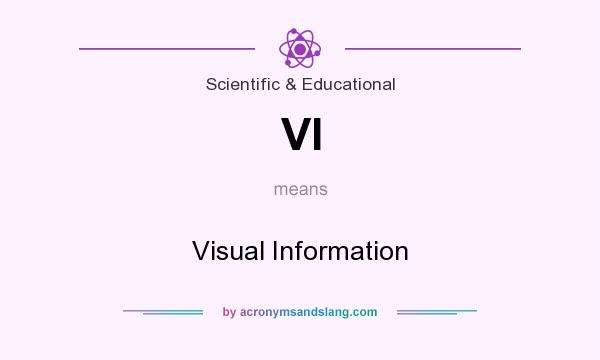 What does VI mean? It stands for Visual Information