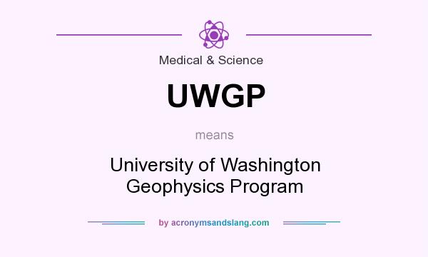 What does UWGP mean? It stands for University of Washington Geophysics Program