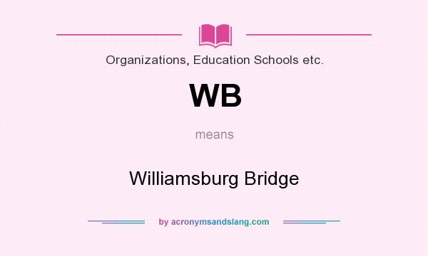 What does WB mean? It stands for Williamsburg Bridge