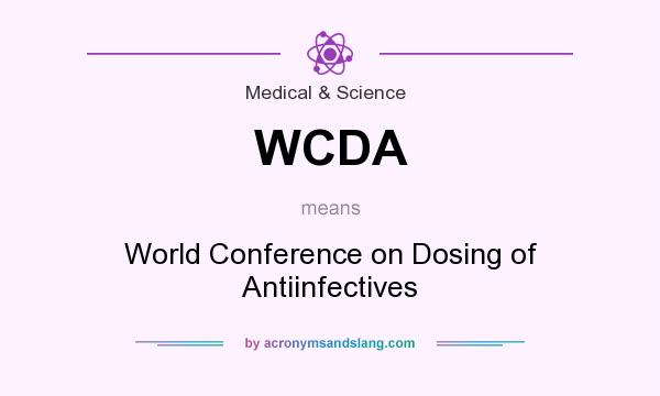 What does WCDA mean? It stands for World Conference on Dosing of Antiinfectives