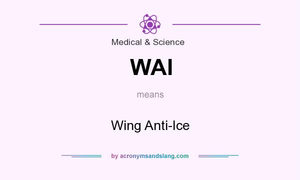 What does WAI mean? It stands for Wing Anti-Ice
