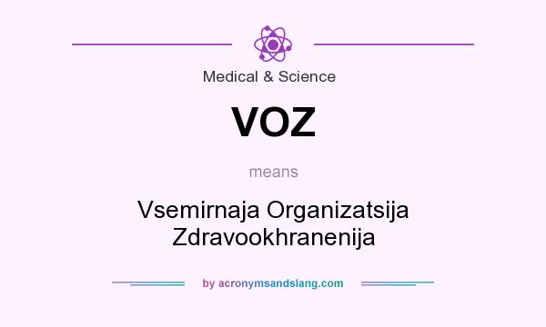 What does VOZ mean? It stands for Vsemirnaja Organizatsija Zdravookhranenija